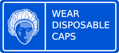 wear disposable caps