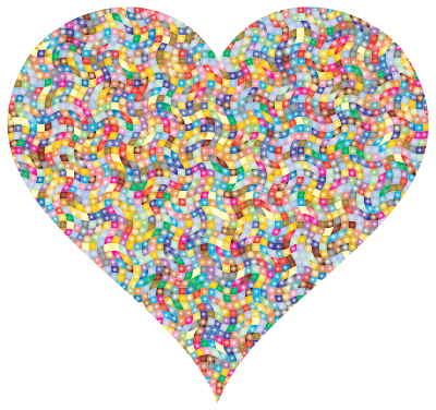 Colorful Confetti Heart 4