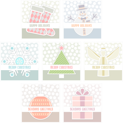 Simple Xmas Cards Set
