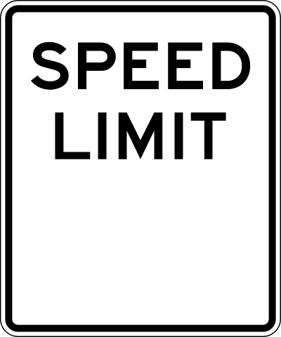 Speed Limit blank sign