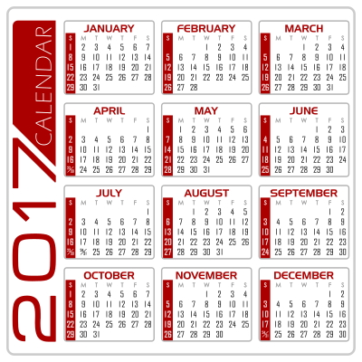 4 Calendar white and red version 2 by DG RA