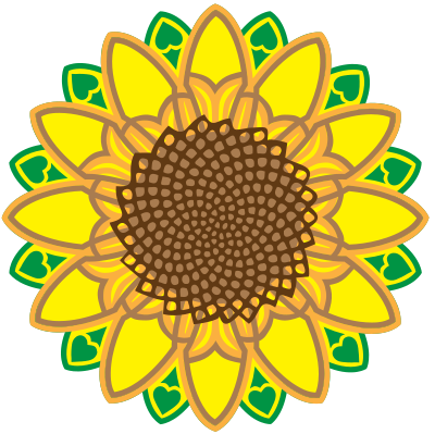 sunflower mandala style jennifermaker SVG