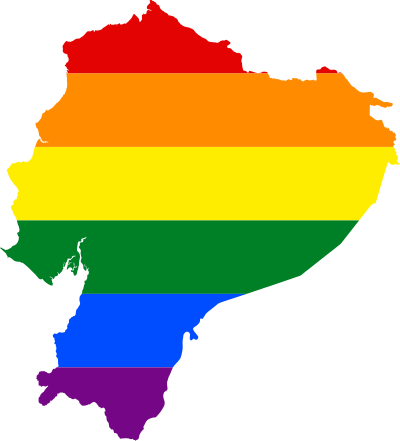 LGBT flag map of Ecuador