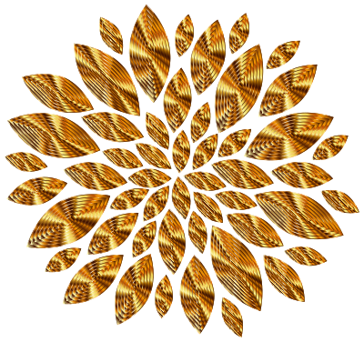 Gold Flower Petals Variation 5