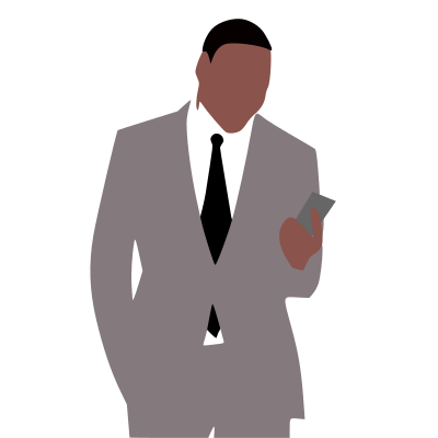 man talking on phone isolated