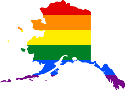 LGBT flag map of Alaska 1