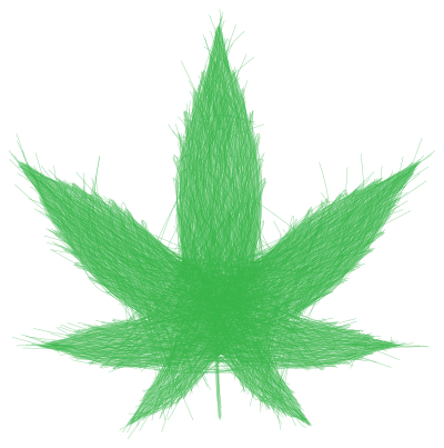 Marijuana Leaf Bezier Green