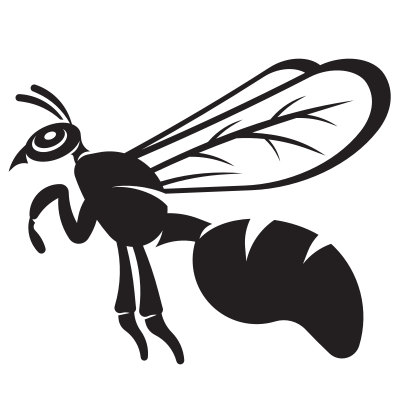flying wasp silhouette