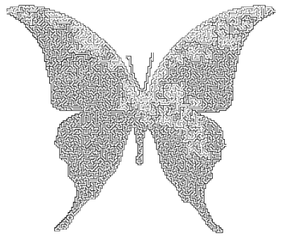 Butterfly Silhouette Maze