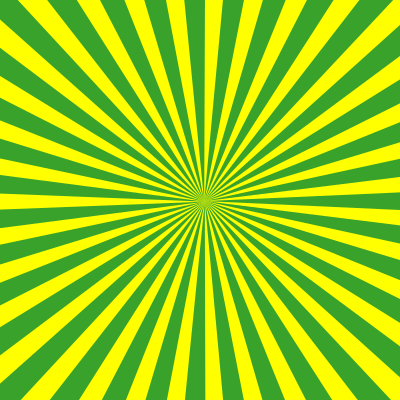 radial beams yellow green 1