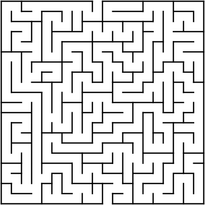 20 by 20 orthogonal maze 1