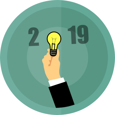 Happy New Year 2019 light bulb 1