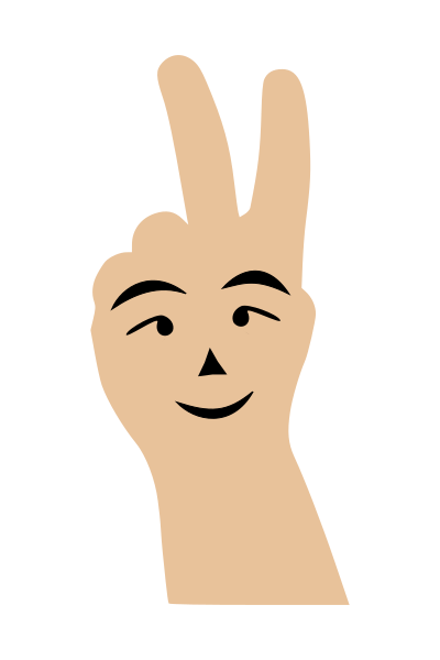 peace sign anthropomorphism