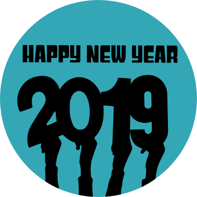 happy new year 2019 circle