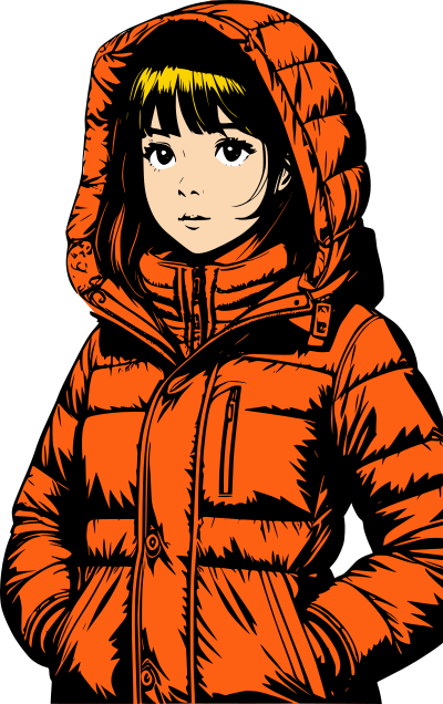 girl in parka color