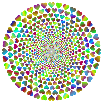Colorful Hearts Vortex 10