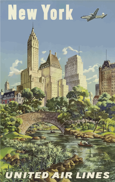 Vintage Travel Poster New York 2