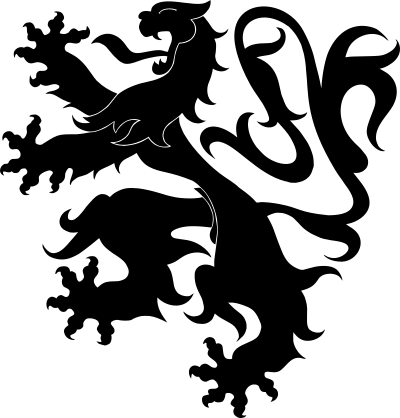medieval heraldic panther silhouette
