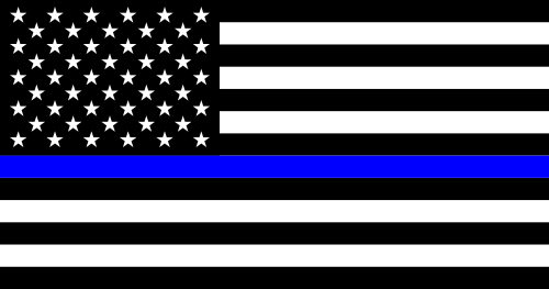 Flag of the United States Thin Blue Line