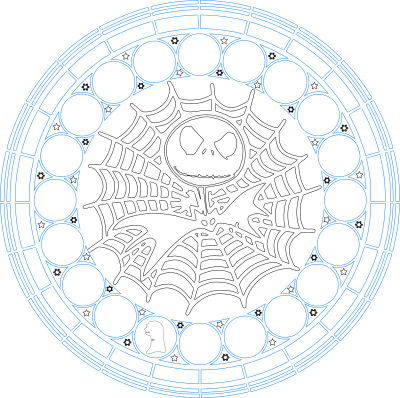 nightmare before christmas jack stained glass circle 1