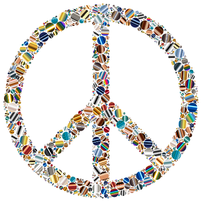 Colorful Circles Peace Sign 16 Variation 2