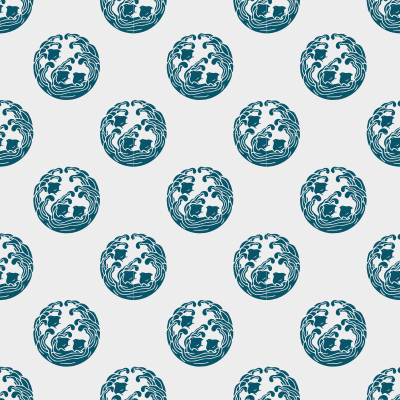 wave and plover seamless pattern