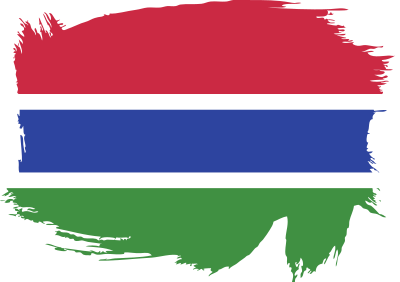 gambia painted flag