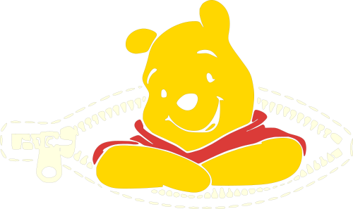 pooh zipper