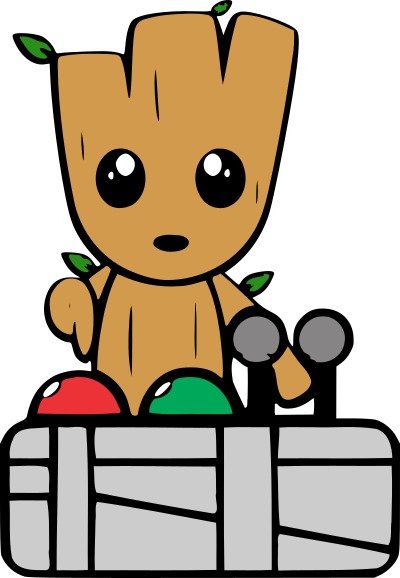 groot button 1