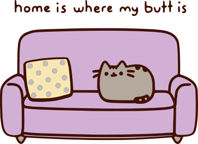 pusheen on couch
