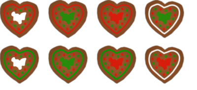 assorted gingerbread heart cookies