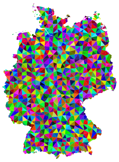 Prismatic Low Poly Germany Map