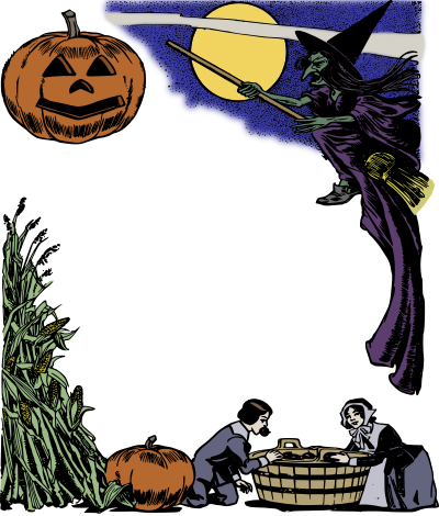 classic halloween frame color