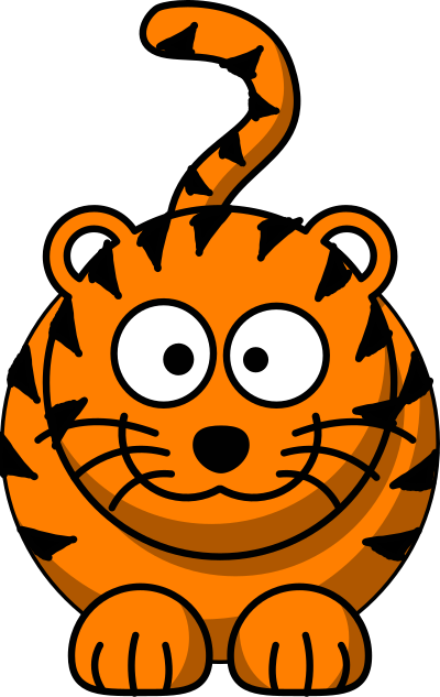 tiger cartoon clker